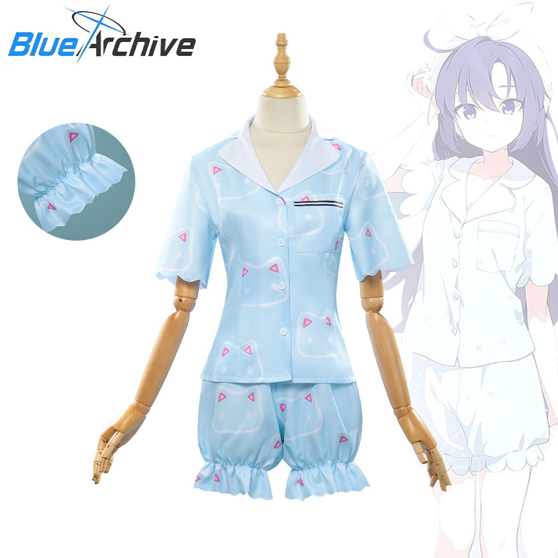 Party Games Girls Night - Hayase yuuka cosplay pijamas jogo azul
