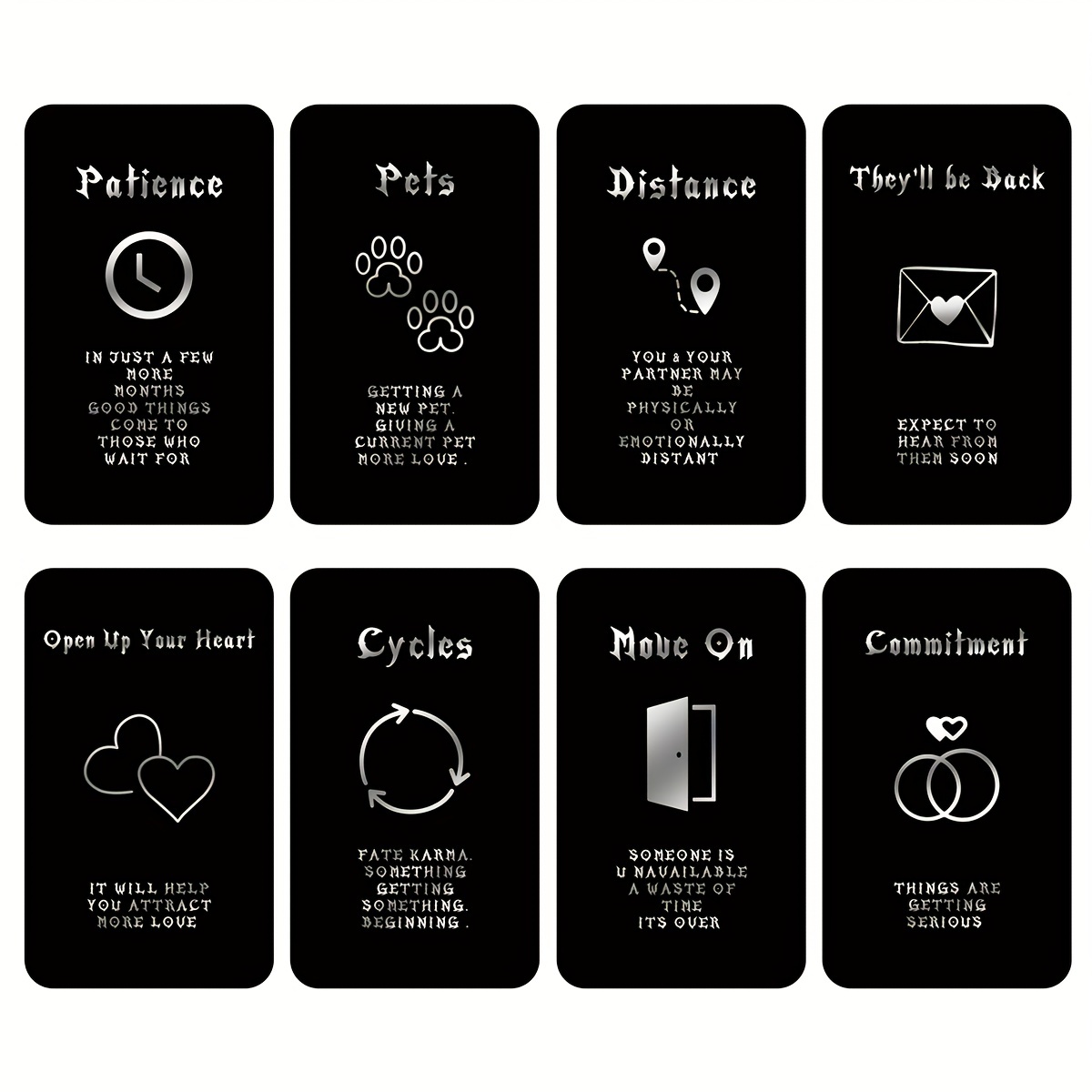Conjunto de cartas de tarô par - Party Games Meaning avaliação e preço